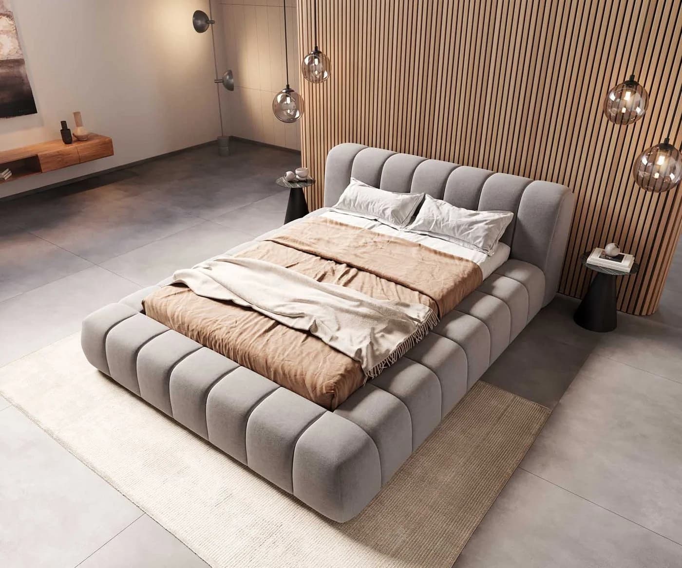 DELIFE Polsterbett Cutio Mikrofaser Grau 140x200 cm - Bild 5
