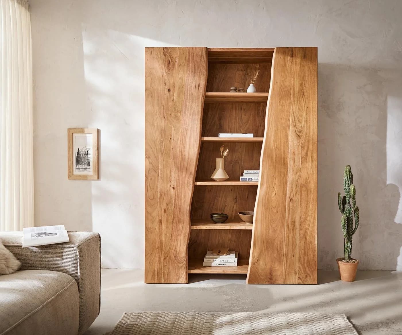 DELIFE Regal Live-Edge Akazie Natur - Bild 3