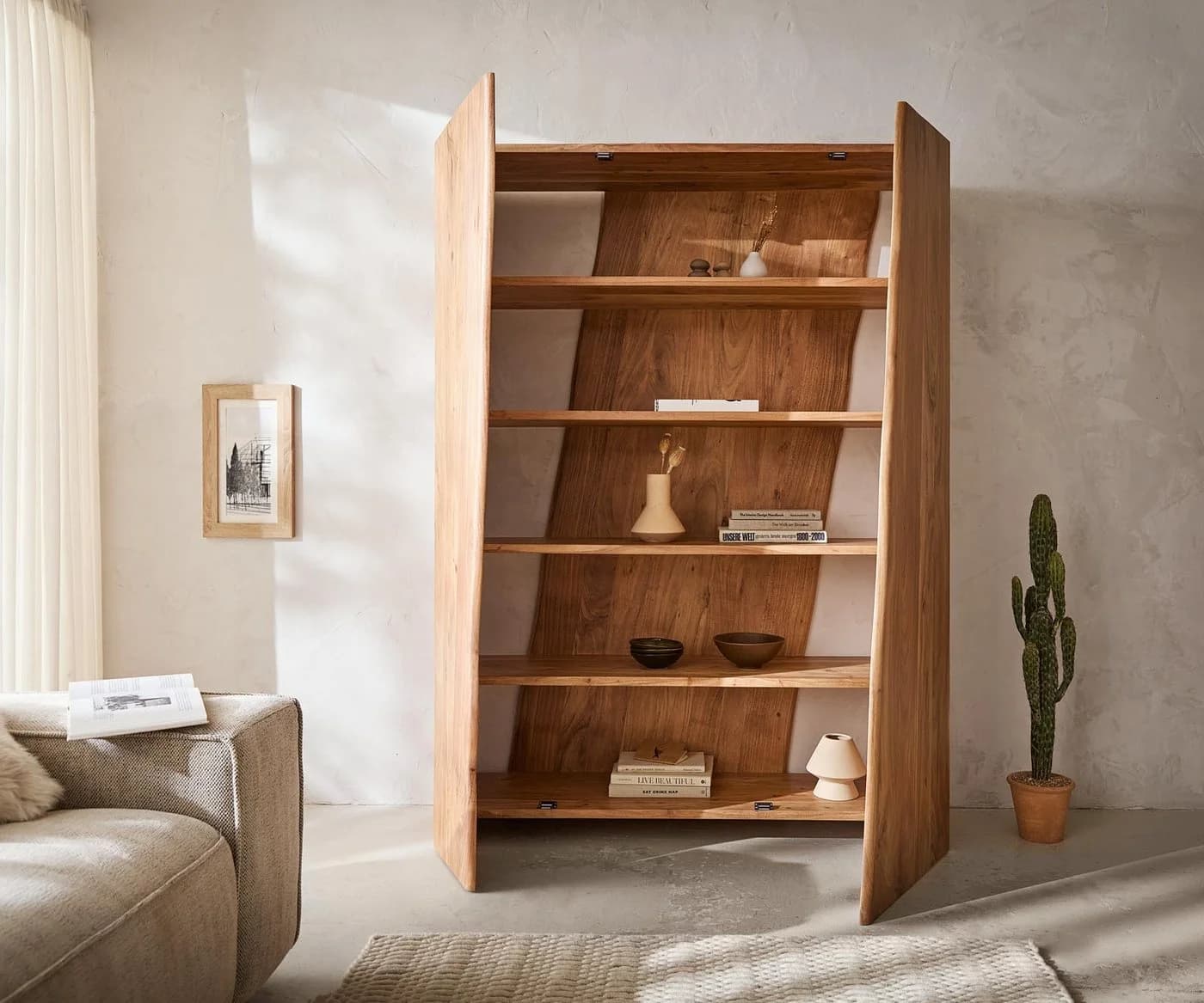 DELIFE Regal Live-Edge Akazie Natur - Bild 5