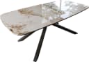 DELIFE Esstisch Edge Bootform Keramik Weiß-Beige 200x100 Bild 2