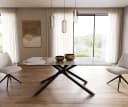 DELIFE Esstisch Edge Keramik Minas Melange Weiß-Beige Schwarz Bild 3