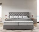 DELIFE Boxspringbett Dream-Great Grau Mikrofaser TFK Matratze Bild 1