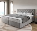 DELIFE Boxspringbett Dream-Great Grau Mikrofaser TFK Matratze Bild 2