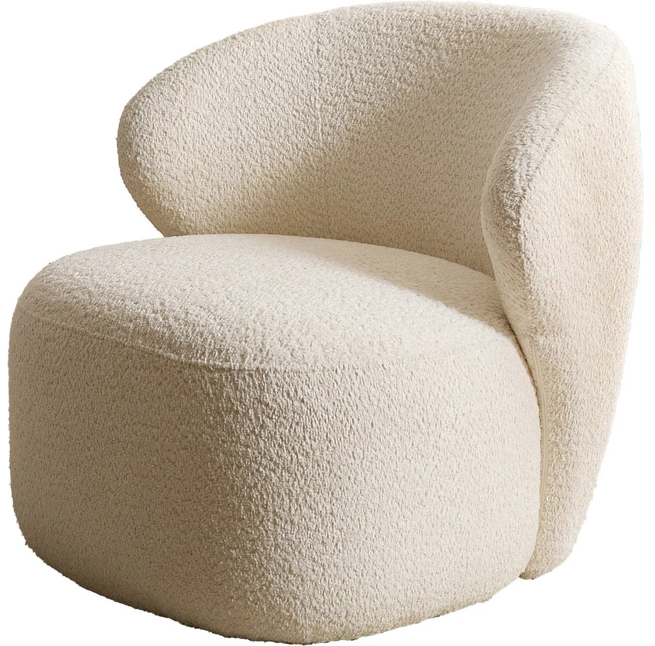 DELIFE Cocktailsessel Pulo Bouclé Weiß - Bild 2