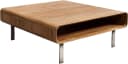 DELIFE Couchtisch Anaya Akazie Natur 90x90 cm L-Fuß Edelstahl Bild 1