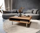 DELIFE Couchtisch Anaya Akazie Natur 90x90 cm L-Fuß Edelstahl Bild 5