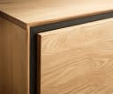 DELIFE Sideboard Stonegrace Eiche Natur Schwarz 4 Türen Steinfurnier Bild 5