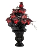 Horror-Shop Gothic Blumenvase mit verblühten Rosen & Spinnennetz Schwarz/Rot Bild 2