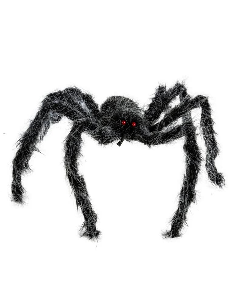 Horror-Shop Deko-Spinne Schwarz-Grau Halloween Deko - Bild 3