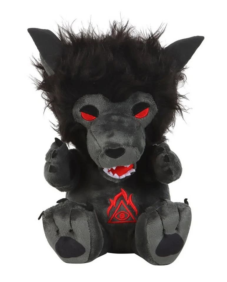 Horror-Shop Plüschfigur Schwarzer Gothic Werwolf Kuscheltier - Bild 2