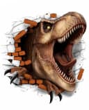 Horror-Shop T-Rex Wandtattoo Dinosaurier Deko 70x80 cm Bild 2