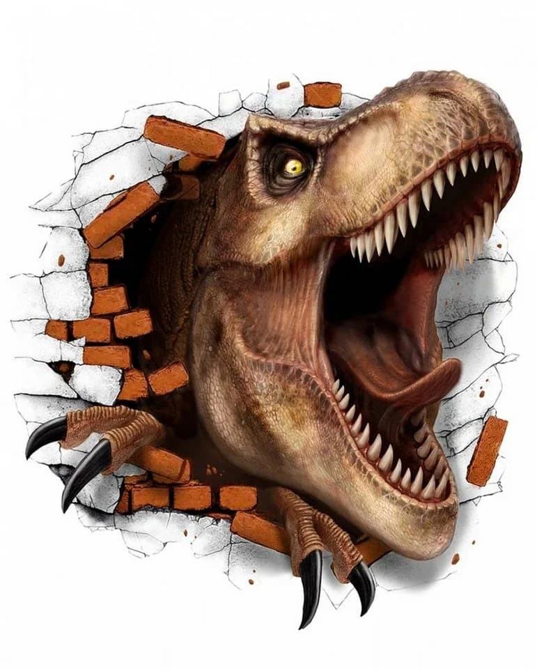 Horror-Shop T-Rex Wandtattoo Dinosaurier Deko 70x80 cm - Bild 2