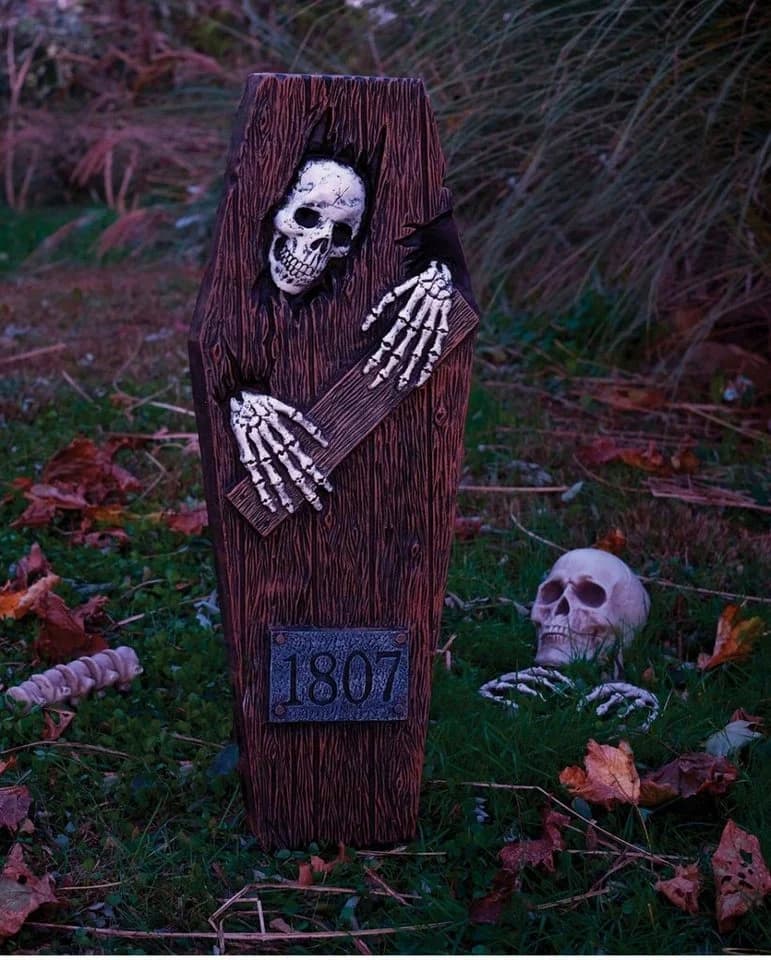 Horror-Shop Ausbrechendes Skelett Halloween Deko 69 cm
