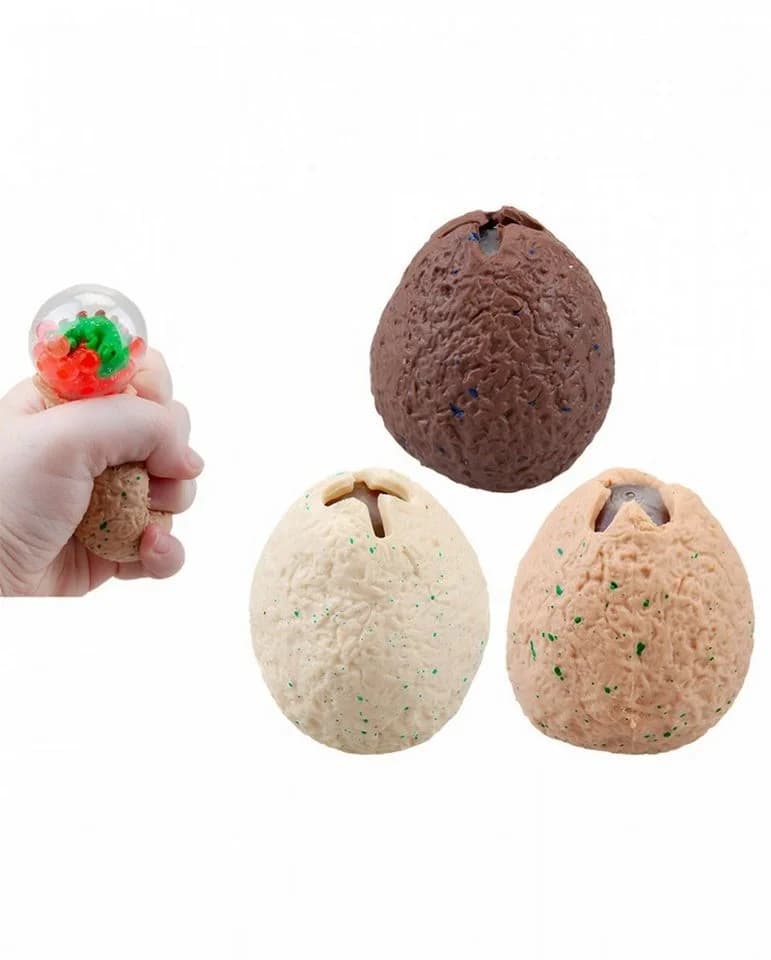 Horror-Shop Squishy Dinosaurier Ei mit Dino Anti Stress Ball - Bild 2