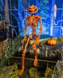 Horror-Shop Kürbis Skelett Figur mit beweglichen Gliedern Halloween Deko Bild 1