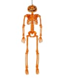 Horror-Shop Kürbis Skelett Figur mit beweglichen Gliedern Halloween Deko Bild 2