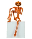 Horror-Shop Kürbis Skelett Figur mit beweglichen Gliedern Halloween Deko Bild 3