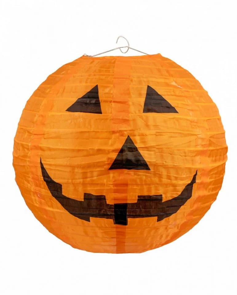 Horror-Shop Halloween Kürbis Lampion Orange Schwarz Dekoobjekt - Bild 2
