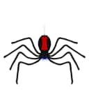 Horror-Shop Animatronic Spinne Schwarz-Rot mit Leuchtaugen Bild 2