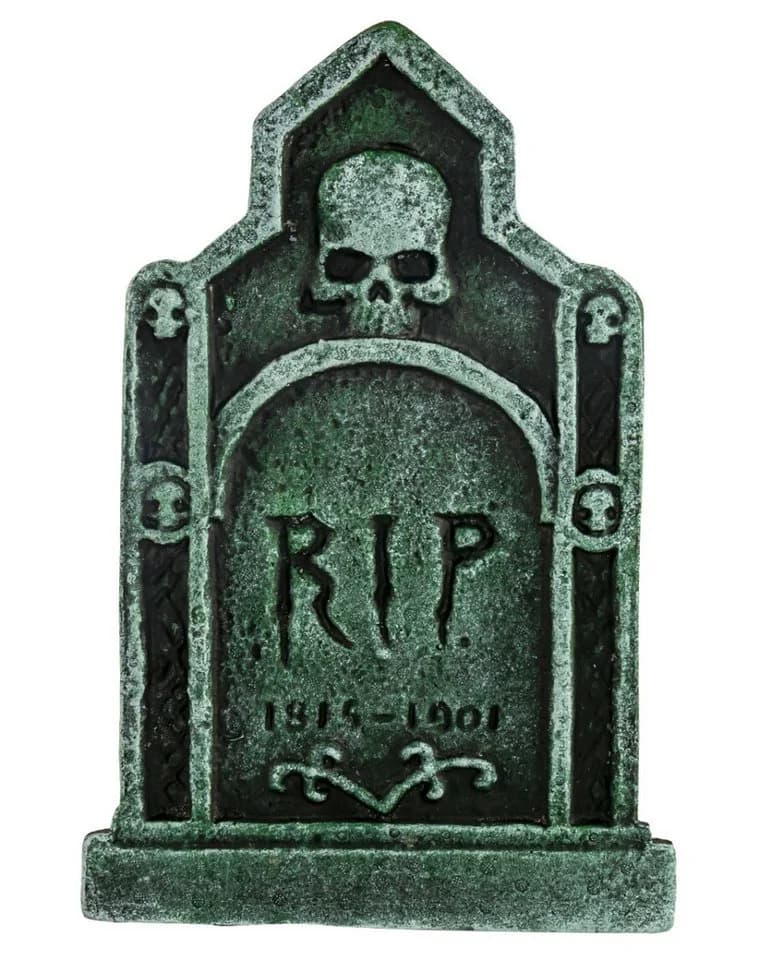 Horror-Shop Halloween Grabstein 1816-1901 mit Tot - Bild 2