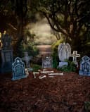 Horror-Shop Halloween Grabstein 1816-1901 mit Tot Bild 3