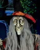 Horror-Shop Halloween Hängefigur Märchenhexe Schwarz/Beige Bild 3