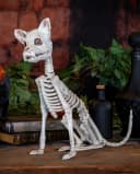 Horror-Shop Dekoobjekt Katzenskelett Halloween Deko 48cm Beige Bild 1