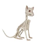 Horror-Shop Dekoobjekt Katzenskelett Halloween Deko 48cm Beige Bild 2