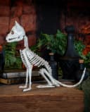 Horror-Shop Dekoobjekt Katzenskelett Halloween Deko 48cm Beige Bild 3
