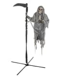 Horror-Shop Animatronic Skelett Reaper Halloween Dekofigur Grau/Beige/Schwarz Bild 2