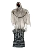 Horror-Shop Dekoobjekt Grabstein mit Kettengeist Halloween Animatronic 130cm Bild 2