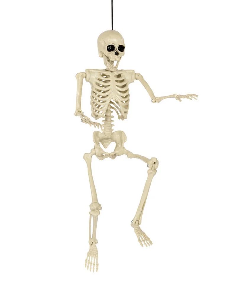 Horror-Shop Dekoobjekt Skelett Beige/Schwarz mit beweglichen Gelenken - Bild 2