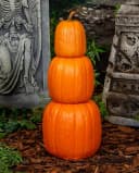 Horror-Shop 3-teiliger Kürbisturm zum Stapeln Orange Braun Bild 3