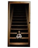 Horror-Shop Geisterpuppe Tür- & Wanddeko Schwarz Braun Beige Bild 2