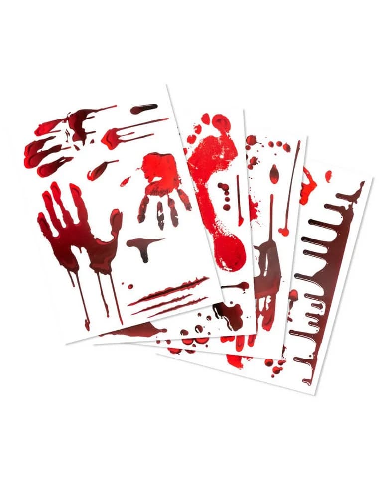 Horror-Shop Dekoobjekt Blutige Fußabdrücke & Blutspuren Set 36-teilig - Bild 4