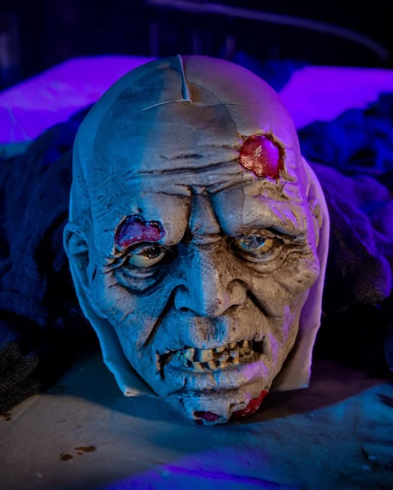 Horror-Shop Krabbelnder Halloween Zombie mit Licht & Sound - Bild 4
