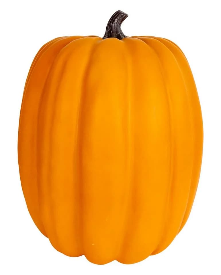 Horror-Shop Extra Großer Herbstkürbis Deko Orange Braun Kunststoff