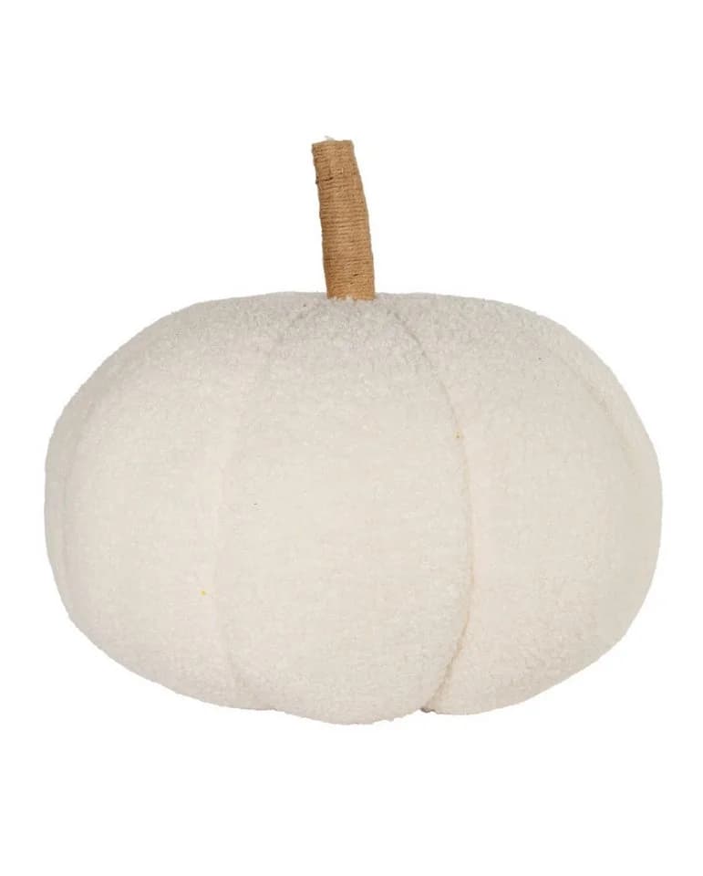 Horror-Shop Dekokissen Weißer Grinsender Kürbis 3D Halloween - Bild 4