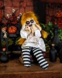 Horror-Shop Dekofigur Teddybear Killing Sally Soundaktiviert Schwarz/Weiß Bild 1