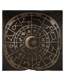 Horror-Shop Dekokissen Astrology Wheel Schwarz Gold mit Quasten Bild 4