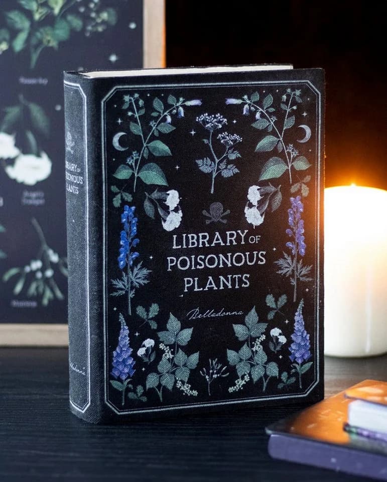 Horror-Shop Dekofigur „Gift-Pflanzenbuch“ Aufbewahrungsbox Gothic