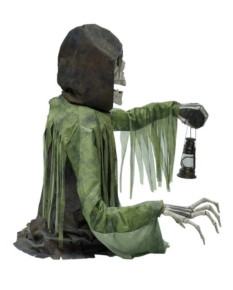 Horror-Shop Halloween Skelett Animatronic Groundbreaker Beige/Braun/Grün - Bild 5