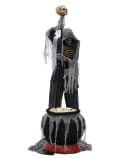 Horror-Shop Animatronic Skelett Warlock mit Kessel Schwarz/Grau/Beige/Rot Bild 3
