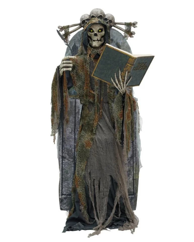 Horror-Shop Gruesome Soul Collector Animatronic 213cm Grau/Schwarz - Bild 2