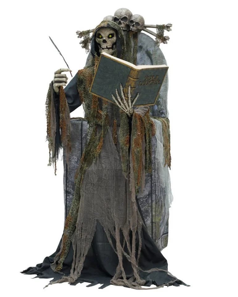 Horror-Shop Gruesome Soul Collector Animatronic 213cm Grau/Schwarz - Bild 3