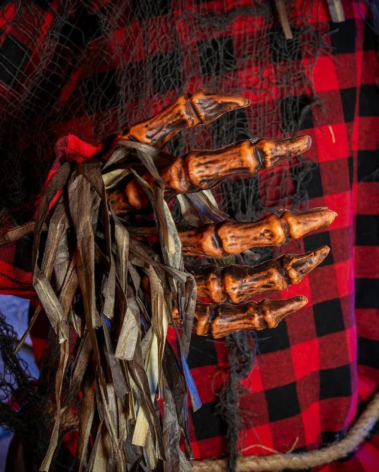 Horror-Shop Halloween Animatronic Kürbis-Vogelscheuche 198cm - Bild 4