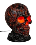 Horror-Shop Totenkopf Lampe Lava Effekt Schwarz Orange USB Bild 2