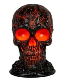Horror-Shop Totenkopf Lampe Lava Effekt Schwarz Orange USB Bild 3