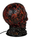 Horror-Shop Totenkopf Lampe Lava Effekt Schwarz Orange USB Bild 4