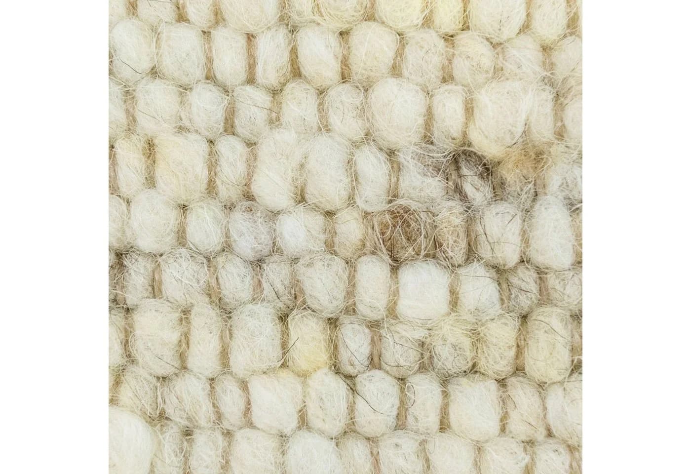 TaCa Home Wollteppich Handweb Beige Meliert Flauschig - Bild 3